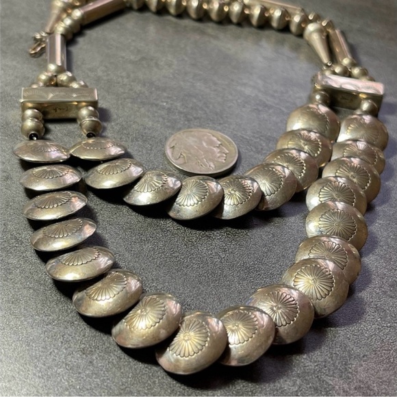 Ina J Nez Handmade & Stamped Pillow & Barrel Bead Necklace - Picture 4 of 9